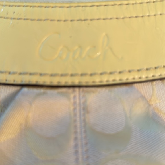 Coach Pleated Hobo Yellow Leather Purse #A1080 – F13040 - Picture 4 of 4